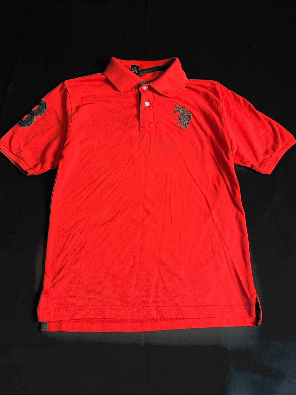 U.S. Polo Assn. Boys Res Polo Shirt 10/12 Youth Large Big Pony Preppy
